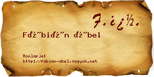 Fábián Ábel névjegykártya