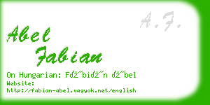 abel fabian business card